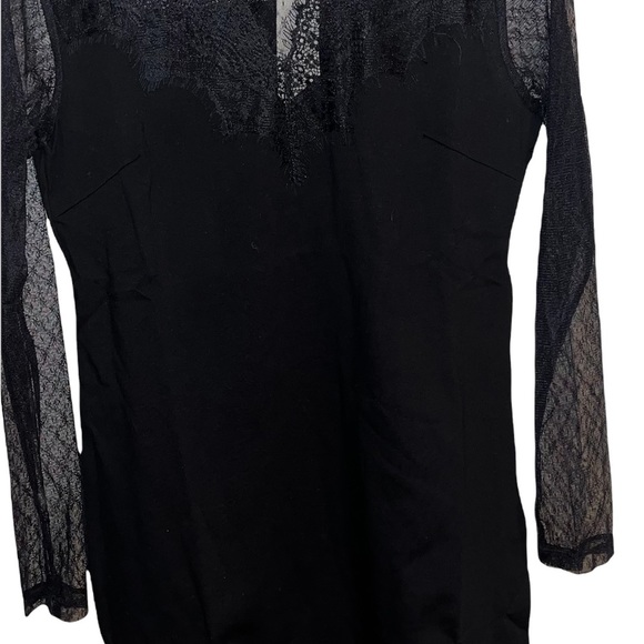 Mystree Black Sheer Lace Dress Women’s Medium Floral . NWT Spring & Summer Dress - Picture 2 of 6